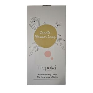 Trepoka Candle Warmer Lamp Aromatherapy Electric Wax Melter GU10 50W White Glass